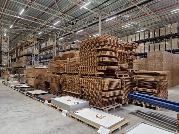 Emtrade Vlonder 3600x1050mm vurenhout, open, 2-delig, gebruikt