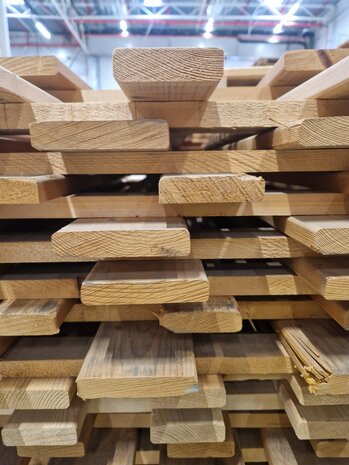 Emtrade Vlonder 3600x1000mm vurenhout, open, 2-delig, gebruikt