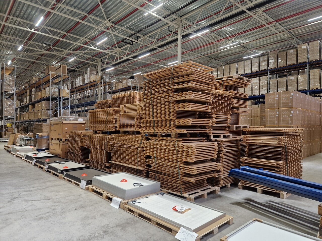 Emtrade Vlonder 3600x1000mm vurenhout, open, 2-delig, gebruikt