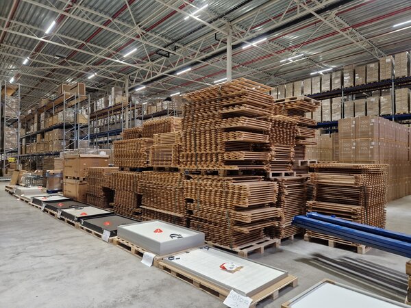 Emtrade Vlonder 3600x1000mm vurenhout, open, 2-delig, gebruikt