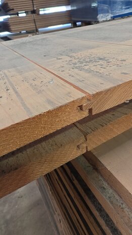 Emtrade Vlonder vurenhout, 100% gesloten mes-groef, gebruikt