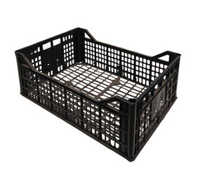 Emtrade Stapelbak, 600x400x210 mm, euronorm, zwart pp, gebruikt