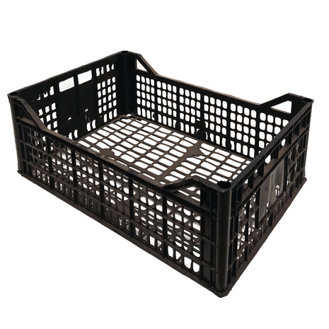 Emtrade Stapelbak, 600x400x210 mm, euronorm, zwart pp, gebruikt