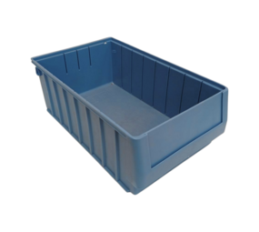 BITO Magazijnbak, 400x234x140 mm, blauw kunststof, gebruikt