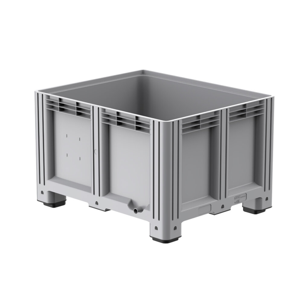 Embox Palletbox kunststof 1200x1000x765 mm, gesloten, 4 poten, nieuw