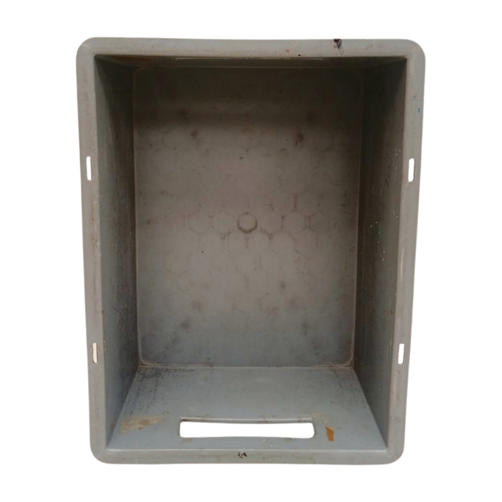 Auer Stapelbak 400x300x170 mm, euronorm, levensmiddelgeschikt, verstevigde bodem, grijs pp kunststof, gebruikt