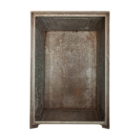 Emtrade Magazijnbak 500x315x200 mm, grijs metaal, met grijpopening, gebruikt