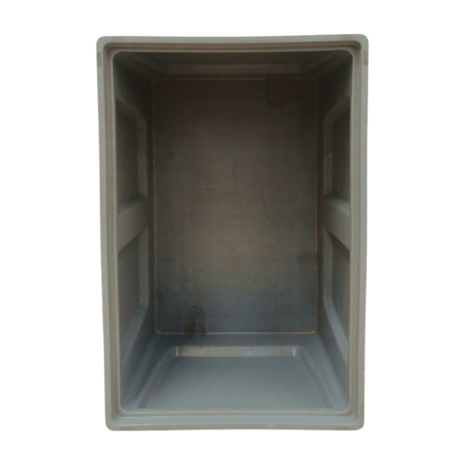 Auer Palletbox Bigbox 1200x800x790 mm, HD-PE, gesloten, grijs zwart, gebruikt