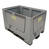 Auer Palletbox Bigbox 1200x800x790 mm, HD-PE, gesloten, grijs zwart, gebruikt