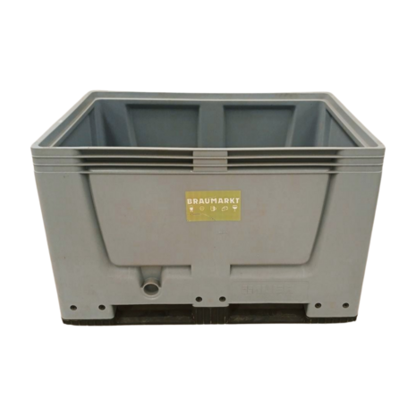 Auer Palletbox Bigbox 1200x800x790 mm, HD-PE, gesloten, grijs zwart, gebruikt