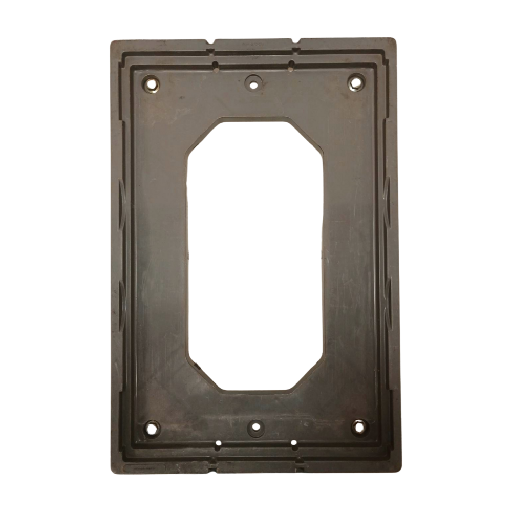 Kunststof dolly grijs 610x410x170 mm, zwenkwielen, euronorm 600x400mm, gebruikt