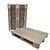 Emtrade Zwaarlast pallet 1200x800x155 mm, 3 sleden, gesloten dek, grijs, gebruikt