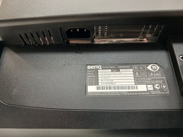 Benq BenQ GL2450 Monitor, 24 inch, TN, Full HD, 60Hz, zwart, gebruikt