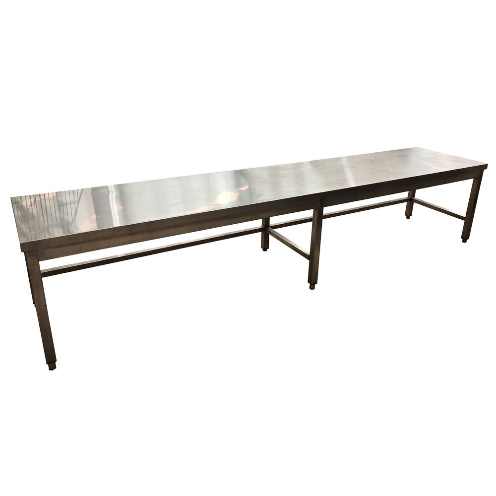 Emtrade RVS Werktafel 2900x600x580 mm, gebruikt