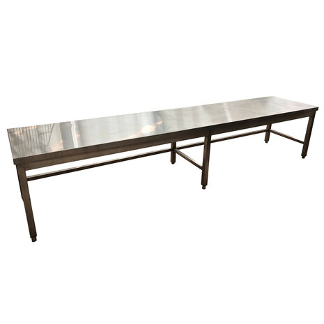 Emtrade RVS Werktafel 2900x600x580 mm, gebruikt