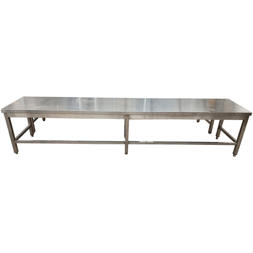 Emtrade RVS Werktafel 2900x600x580 mm, gebruikt