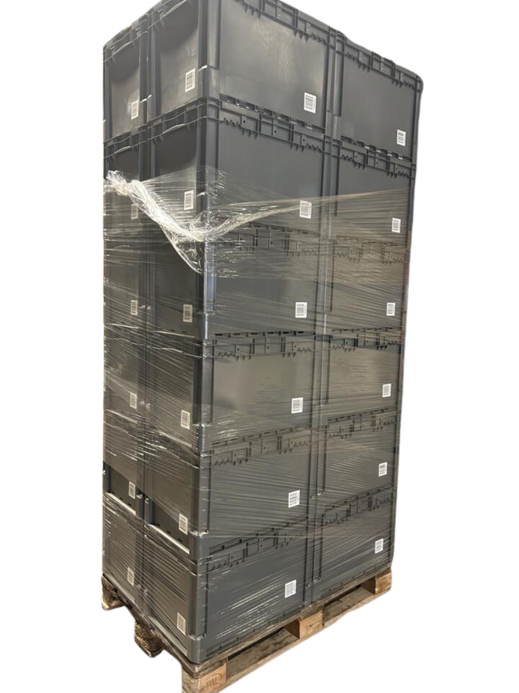 Schoeller Allibert Palletaanbieding 20 stuks: eurobak 600x400x400mm grijs, gebruikt