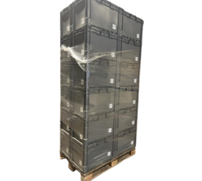 Schoeller Allibert Palletaanbieding 20 stuks: eurobak 600x400x400mm grijs, gebruikt
