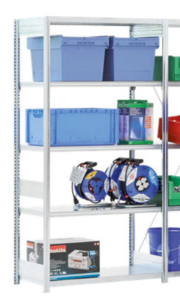 BITO Bito legbordstelling h185x b100 x d30 cm met 5 niveaus, gebruikt