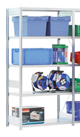 BITO Bito legbordstelling h185x b100 x d30 cm met 5 niveaus, gebruikt