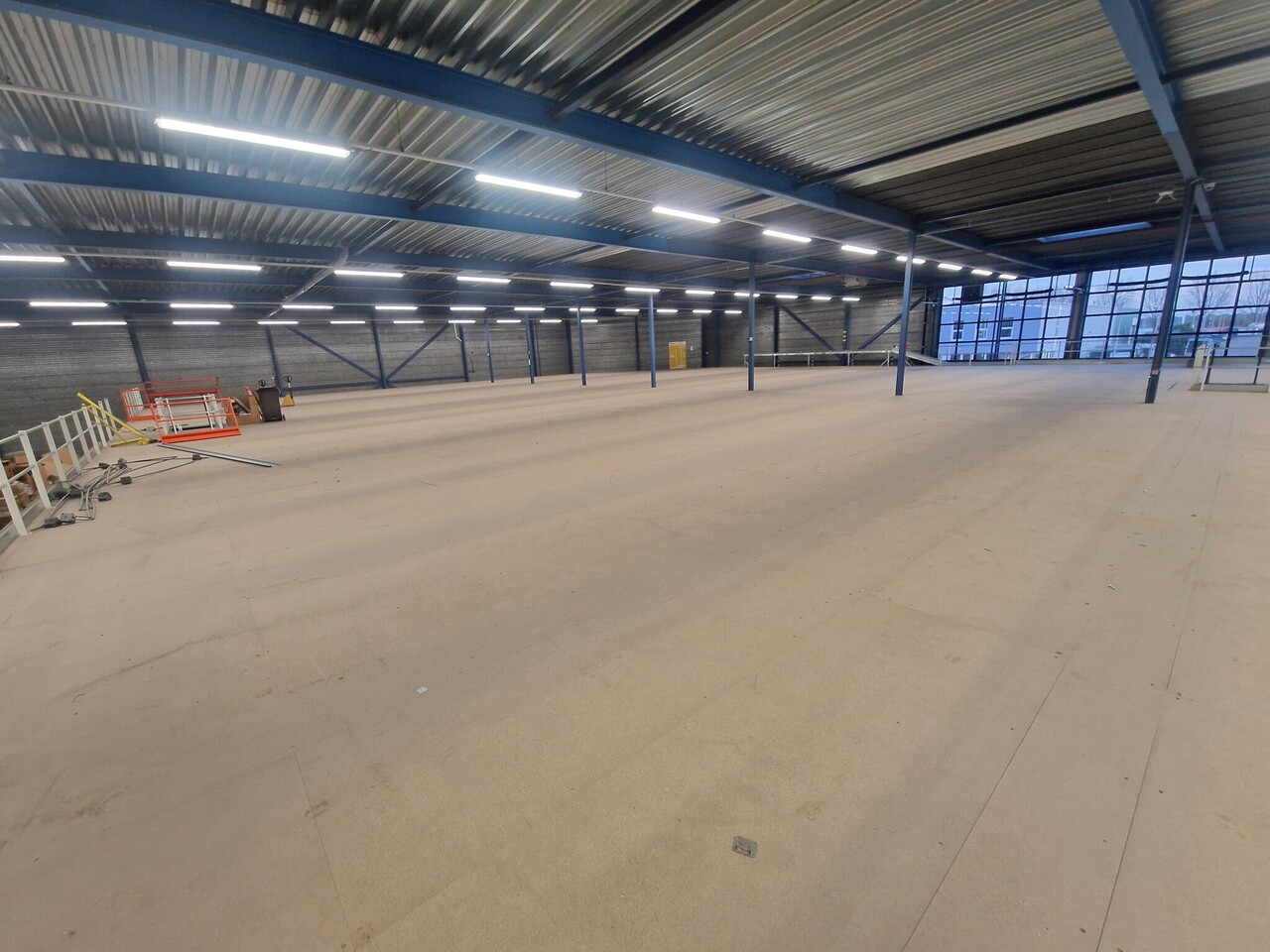 Emtrade Vloerplaat spaanplaat 3000 x 870 x 38 mm, onderzijde wit, bovenzijde naturel, gebruikt