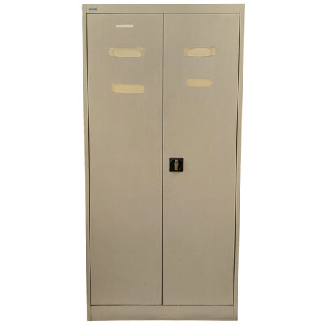 Emtrade Draaideurkast 95x41x195 cm, staal, grijs, 3 legborden, zonder sleutel, gebruikt