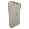 Emtrade Roldeurkast 100x45x195 cm, staal, grijs, zonder legborden, zonder sleutel, gebruikt