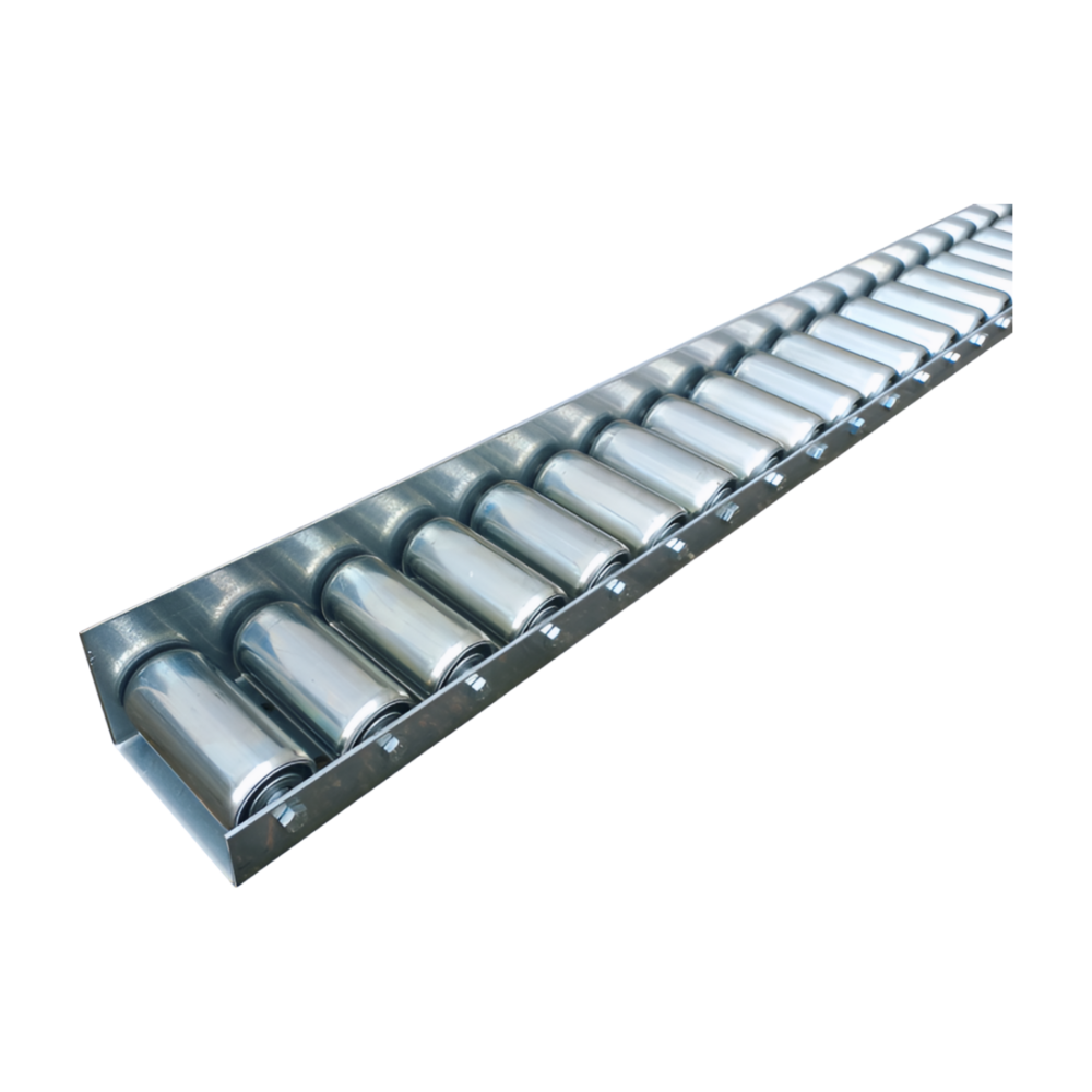 EmRoll Pallet rollerbaan rail staal met zijgeleiding, 150kg, nieuw