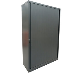 Emtrade Roldeurkast 125x50x195 cm, staal, antraciet, zonder legborden, inclusief sleutels, gebruikt