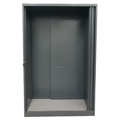 Emtrade Roldeurkast 125x50x195 cm, staal, antraciet, zonder legborden, inclusief sleutels, gebruikt