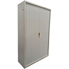 Emtrade Roldeurkast 119x45x196 cm, staal, grijs, 2 legborden, zonder sleutel,  gebruikt