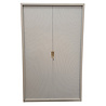Emtrade Roldeurkast 119x45x196 cm, staal, grijs, 2 legborden, zonder sleutel,  gebruikt