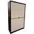 Emtrade Roldeurkast 120x47x197 cm, zwart/wit, met cijferslot, gebruikt