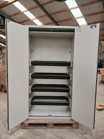 Priorit AG Brandwerende archiefkast, 106x49 x196 cm, staal, grijs, gebruikt Priorit AG Brandwerende archiefkast, 106x49 x196 cm, staal, grijs, gebruikt