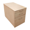 Emtrade Houten ladeblok 43x76,5x60 cm met 3 lades, op 4 wielen, gebruikt