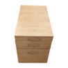 Emtrade Houten ladeblok 43x76,5x60 cm met 3 lades, op 4 wielen, gebruikt