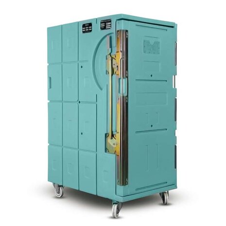 Olivo Gekoelde container, Olivo Roll 900, kunststof, turquoise, gebruikt