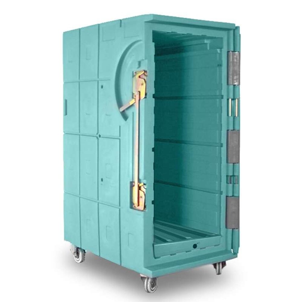 Olivo Gekoelde container, Olivo Roll 900, kunststof, turquoise, gebruikt