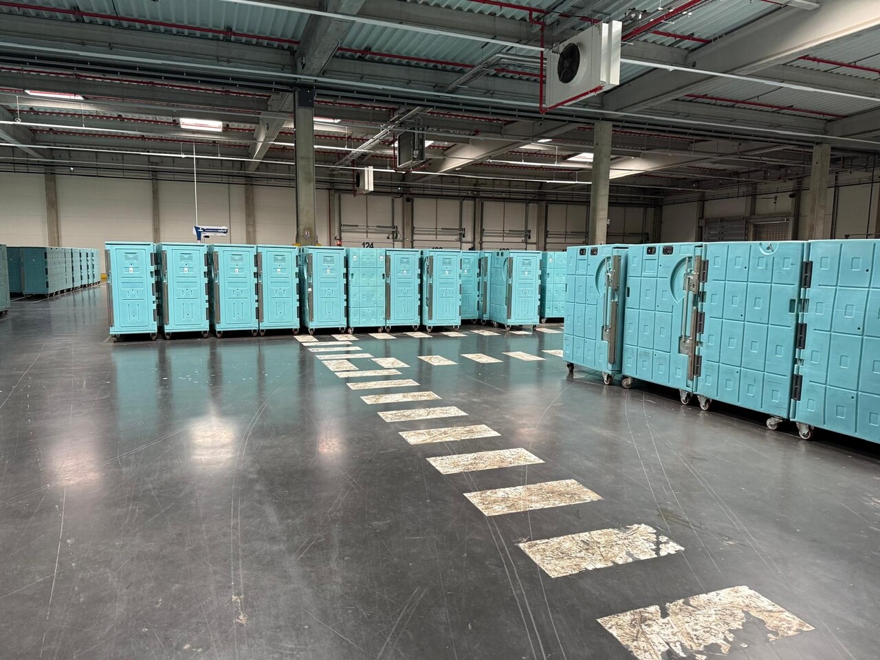 Olivo Gekoelde container, Olivo Roll 900, kunststof, turquoise, gebruikt