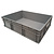 Emtrade Stapelbak, 800x600x220 mm, euronorm gesloten bodem, grijs pp, gebruikt
