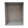 Emtrade Stapelbak, 800x600x220 mm, euronorm gesloten bodem, grijs pp, gebruikt