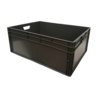 Emtrade Stapelbak 800x600x320 mm, donkergrijs pp kunststof, nieuw