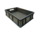 Stapelbak 600x400x155 mm, euronorm open handvat, donkergrijs pp, gebruikt