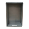 Emtrade Stapelbak 600x400x155 mm, euronorm open handvat, donkergrijs pp, gebruikt Emtrade Stapelbak 600x400x155 mm, euronorm open handvat, donkergrijs pp, gebruikt