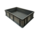 Stapelbak 600x400x155 mm, euronorm gesloten handvat, donkergrijs pp, gebruikt