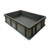 Emtrade Stapelbak 600x400x155 mm, euronorm gesloten handvat, donkergrijs pp, gebruikt Emtrade Stapelbak 600x400x155 mm, euronorm gesloten handvat, donkergrijs pp, gebruikt