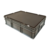 Emtrade Stapelbak met scharnierdeksel, 800x600x230 mm, euronorm, grijs pp, gebruikt