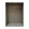 Emtrade Stapelbak, 800x600x220 mm, euronorm geperforeerde bodem, grijs pp, gebruikt