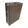 Emtrade Stapelbak, 800x600x220 mm, euronorm geperforeerde bodem, grijs pp, gebruikt