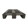 Emtrade (Nieuw) Kunststof pallet 1200x800x150 mm, gedeeltelijk open dek, 3 sledes, 750 kg, donkergrijs, nieuw Emtrade (Nieuw) Kunststof pallet 1200x800x150 mm, gedeeltelijk open dek, 3 sledes, 750 kg, donkergrijs, nieuw